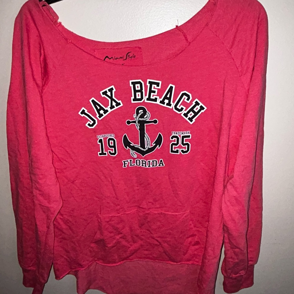 Hot Miami Styles Coral Jax Beach Sweatshirt